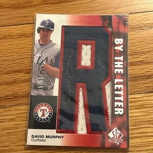 David Murphy Autographed Patch
